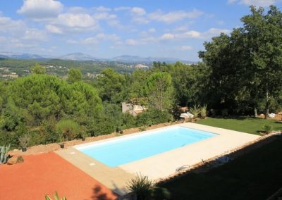 piscine vue jardin